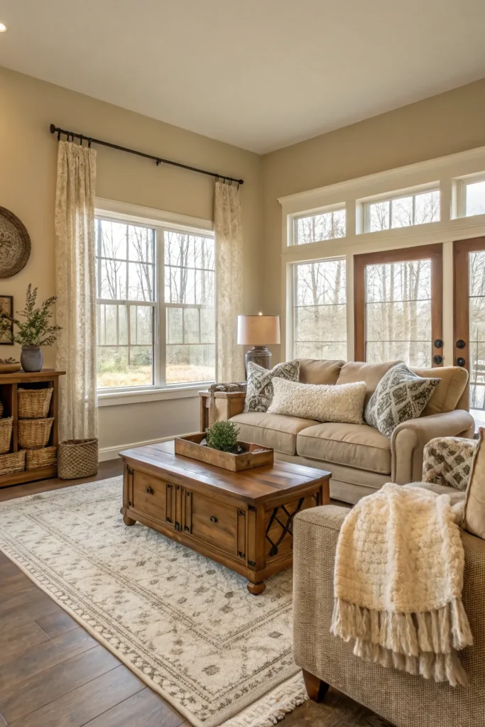 16 Warm Farmhouse Living Room Ideas for Inviting Spaces 8 SA7