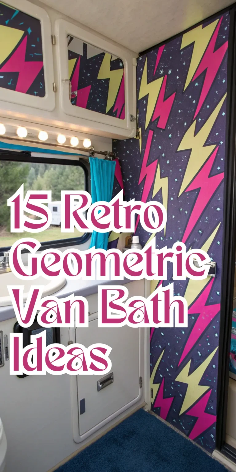 15 Retro Geometric Van Bath Ideas for Groovy Mobile Living