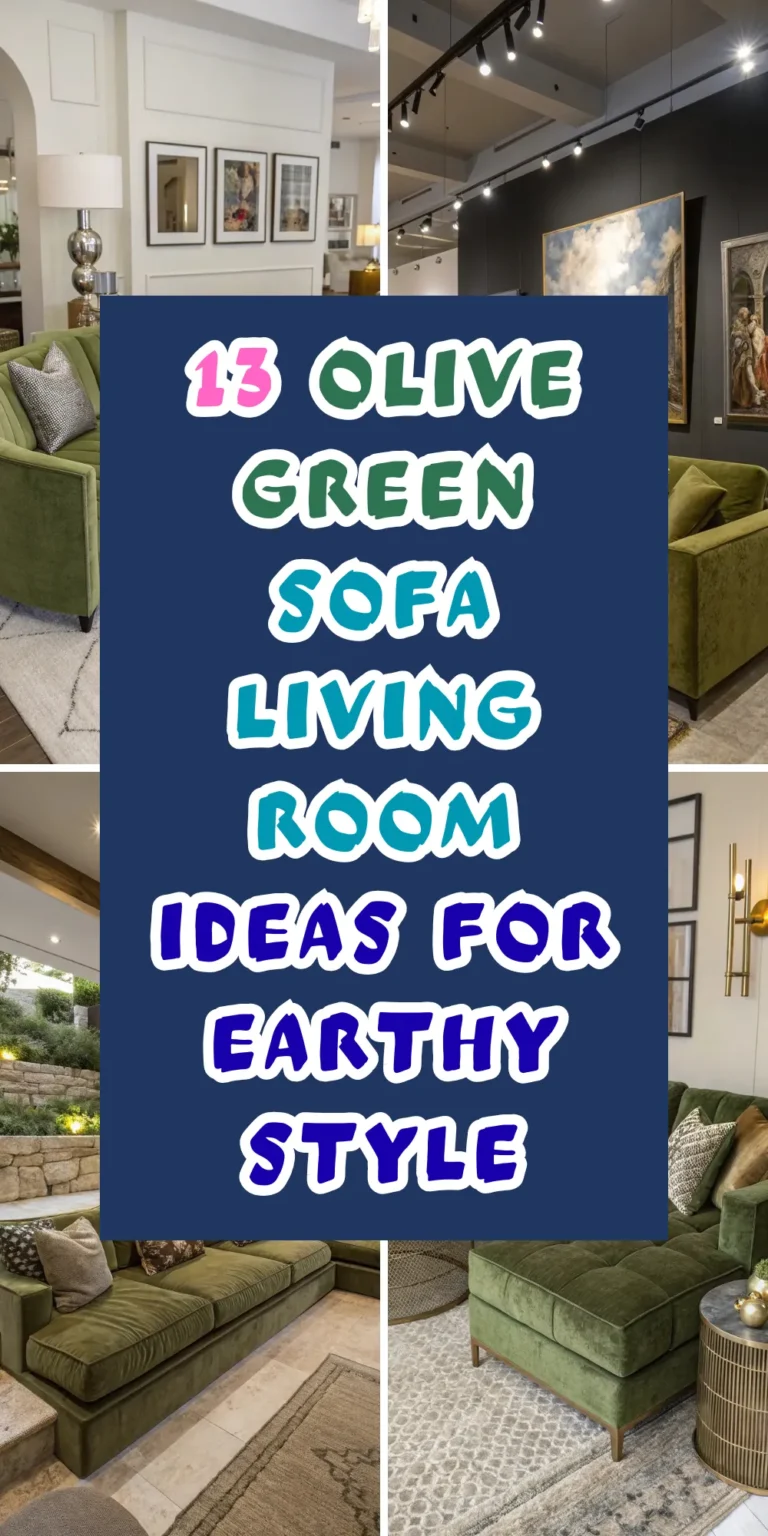 13 Olive Green Sofa Living Room Ideas for Earthy Style