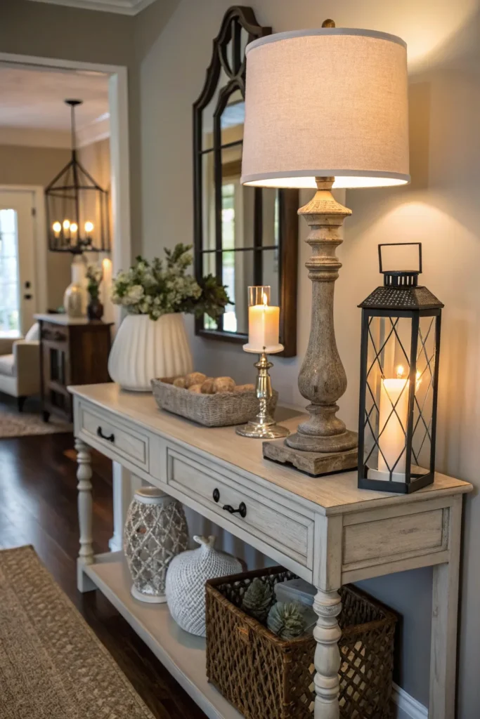 15 Entryway Table Decor Ideas to Welcome Guests in Style 4 FV3
