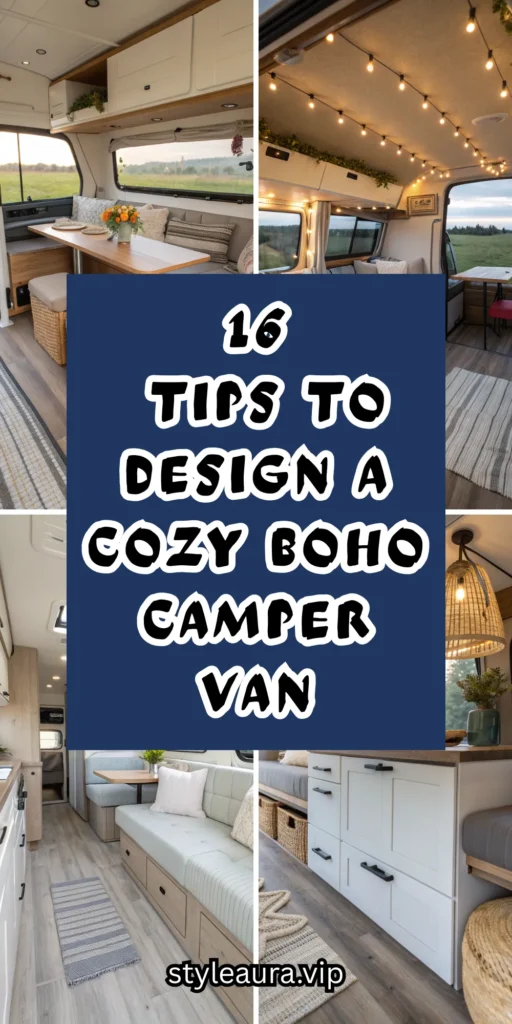 16 Tips to Design a Cozy Boho Camper Van 1 10 1 1