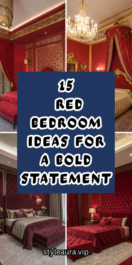 15 Red Bedroom Ideas for a Bold Statement 1 10 12