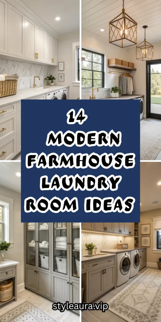14 Modern Farmhouse Laundry Room Ideas for a Cozy Luxury Utility Space 1 10 2 2