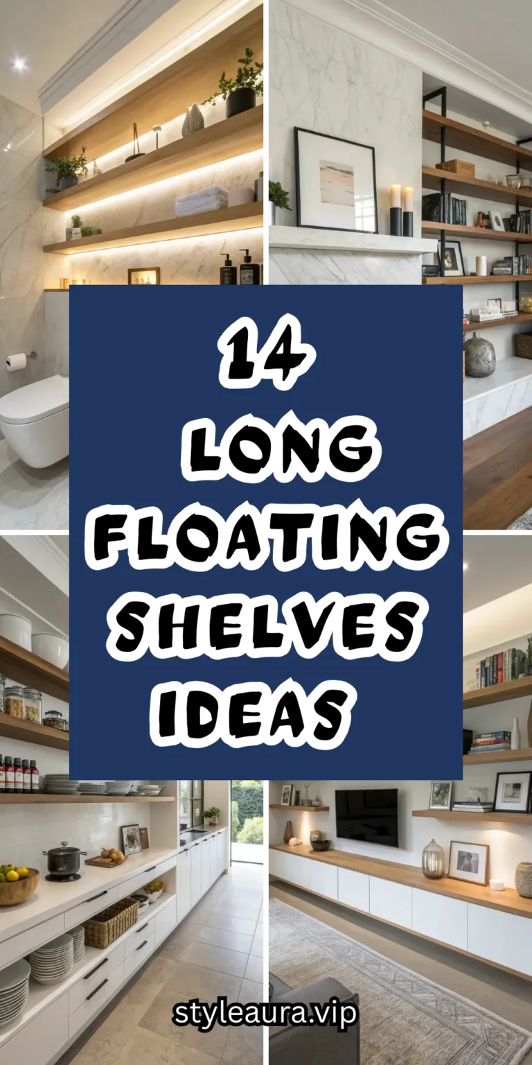 14 Long Floating Shelves Ideas for Practical Style