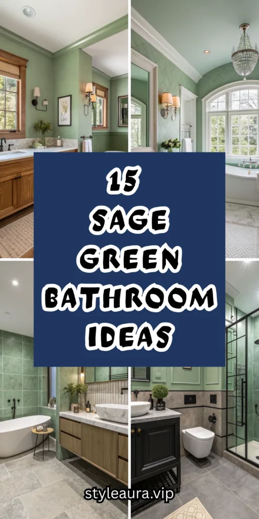 15 Sage Green Bathroom Ideas for a Relaxing Space 1 10 4 4