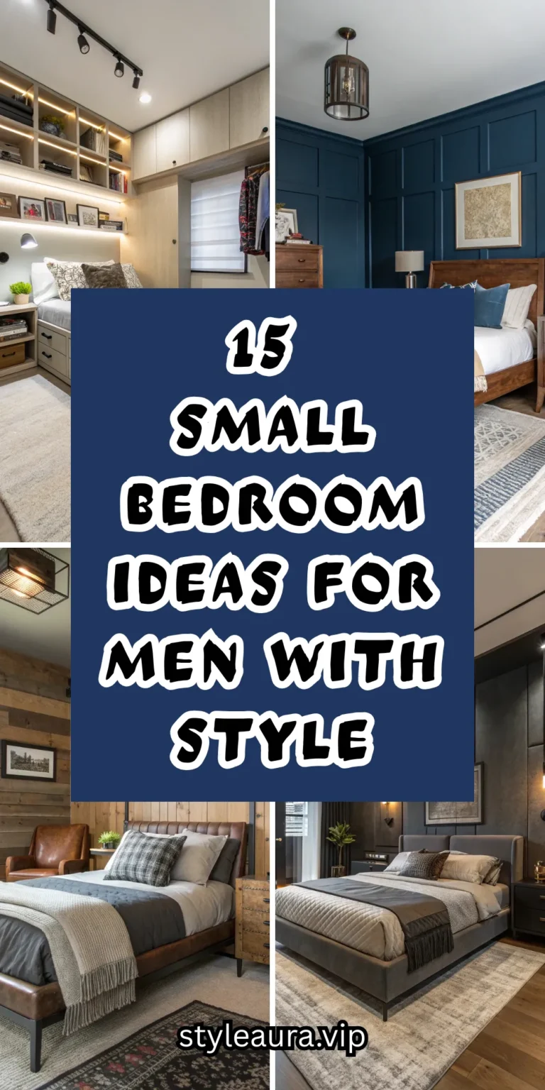 15 Small Bedroom Ideas for Men with Style