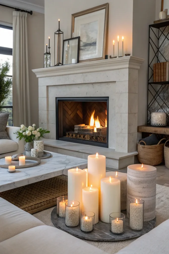 13 Candles in Fireplace Ideas for Cozy Ambiance 11 FI10