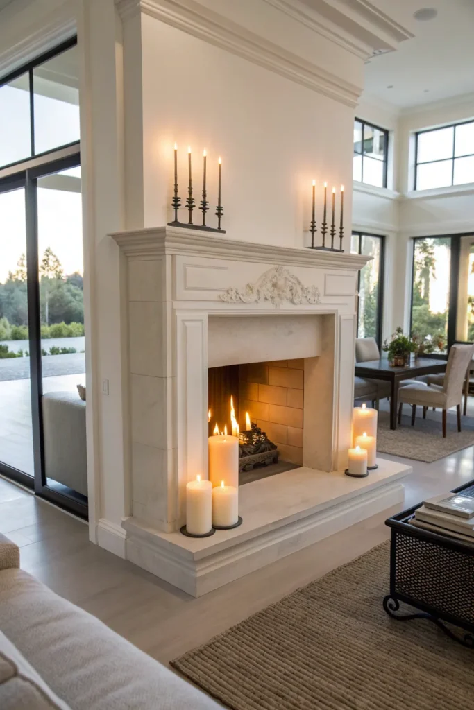 13 Candles in Fireplace Ideas for Cozy Ambiance 13 FI12