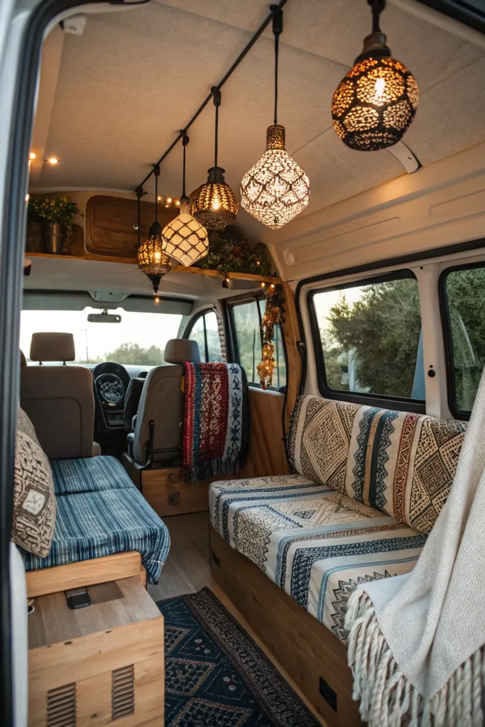 16 Tips to Design a Cozy Boho Camper Van 10 NB10