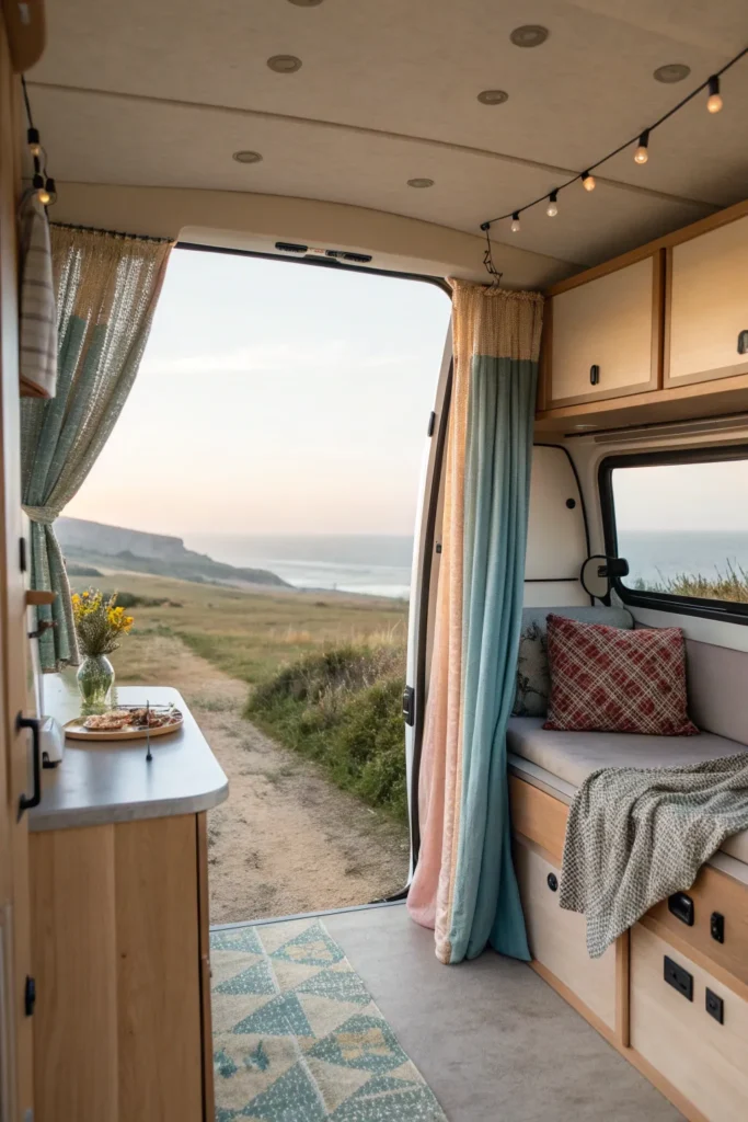 16 Tips to Design a Cozy Boho Camper Van 12 NB12