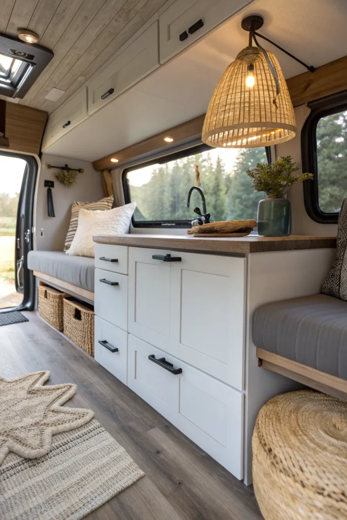 16 Tips to Design a Cozy Boho Camper Van 15 NB15