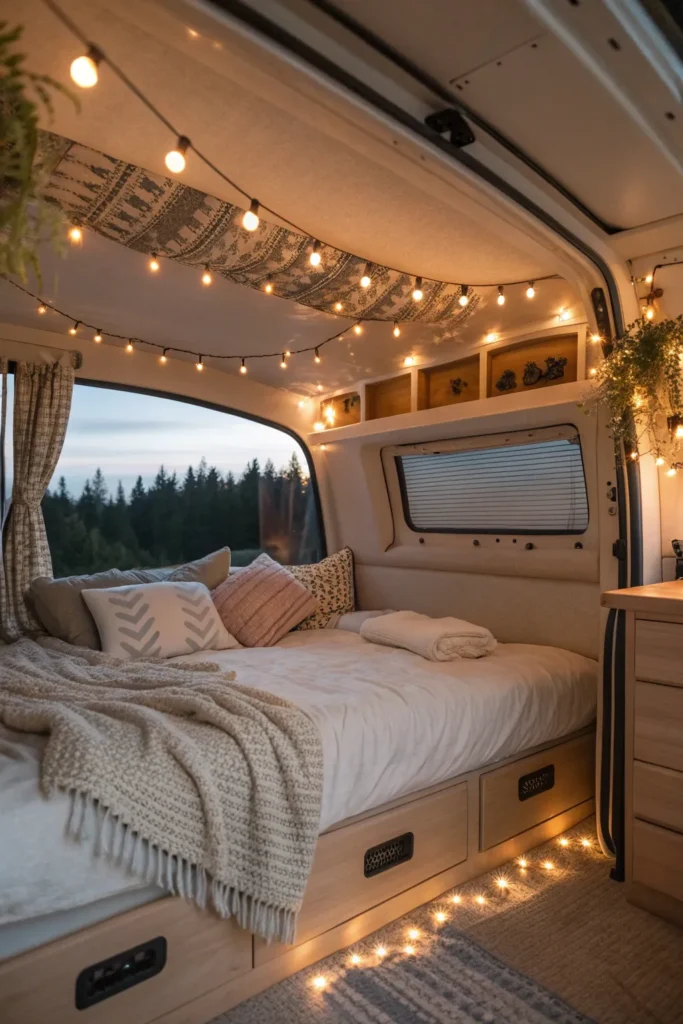 16 Tips to Design a Cozy Boho Camper Van 7 NB7