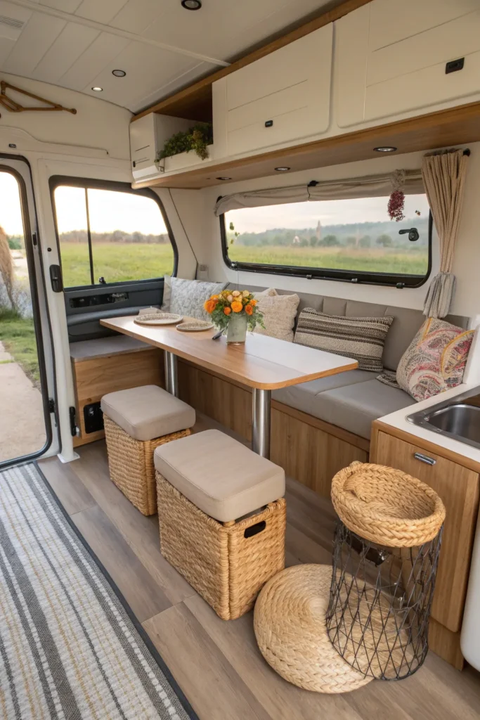 16 Tips to Design a Cozy Boho Camper Van 8 NB8