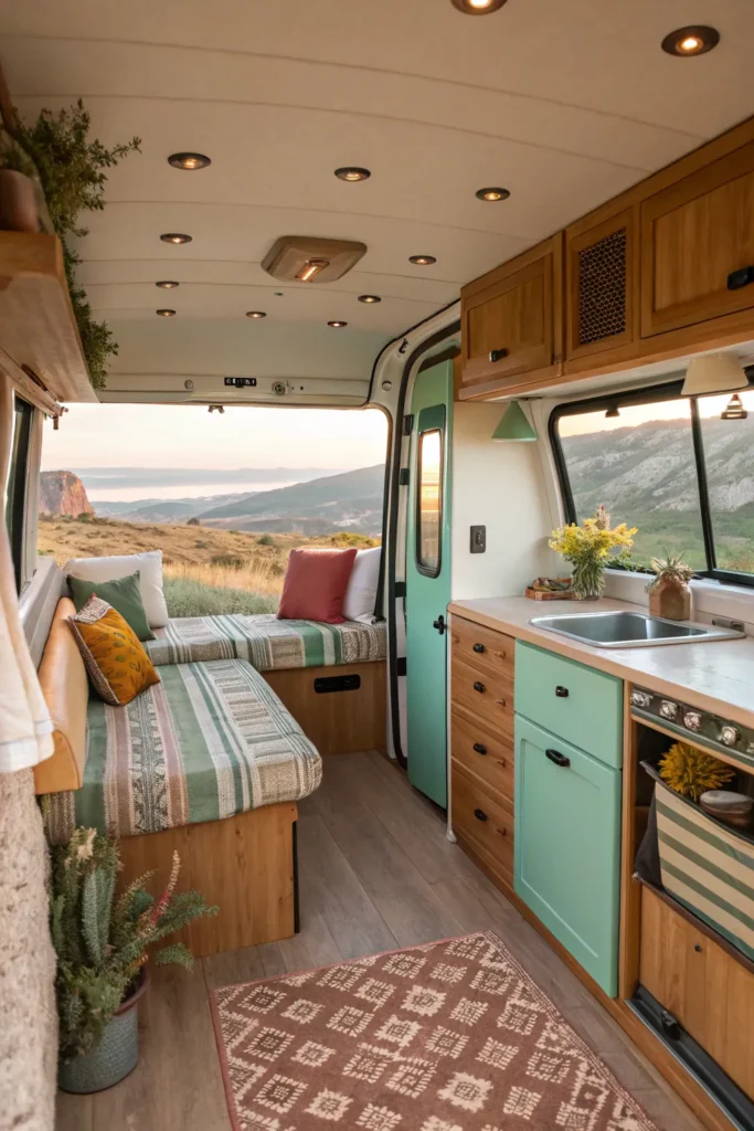 16 Tips to Design a Cozy Boho Camper Van 17 NBB4