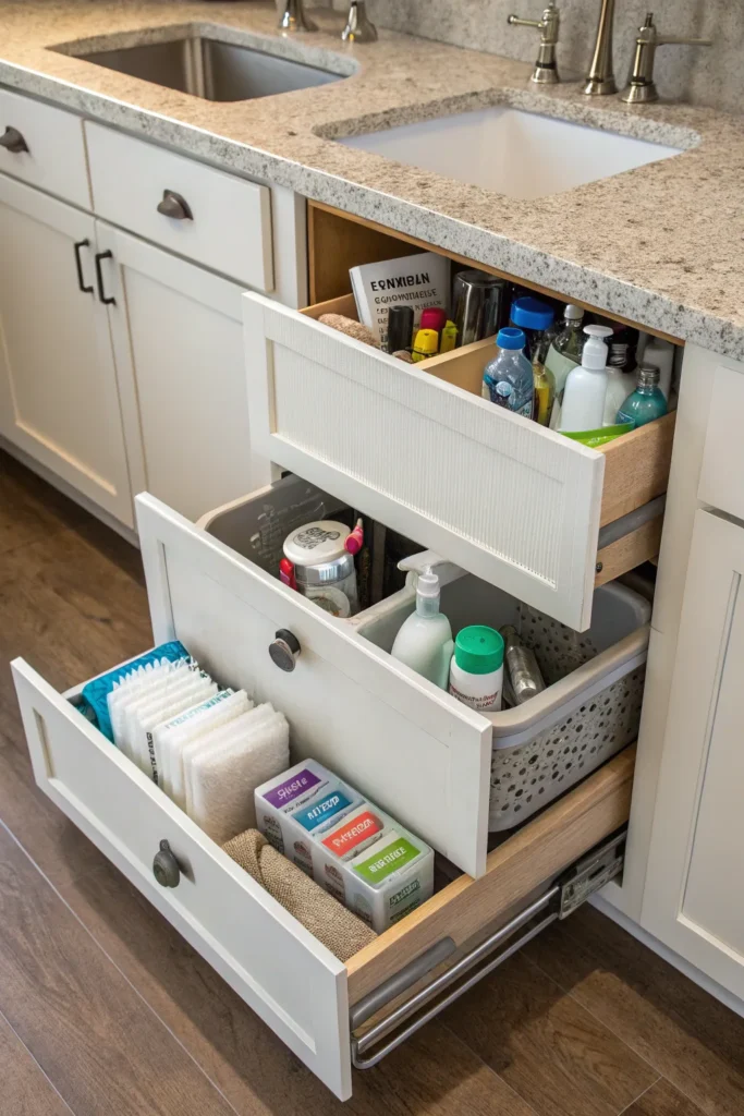 12 Under Sink Organization Ideas to Maximize Storage 2 PD1