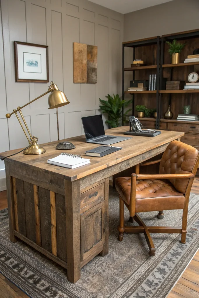12 Rustic Office Decor Ideas for a Warm Work Environment 2 RW1
