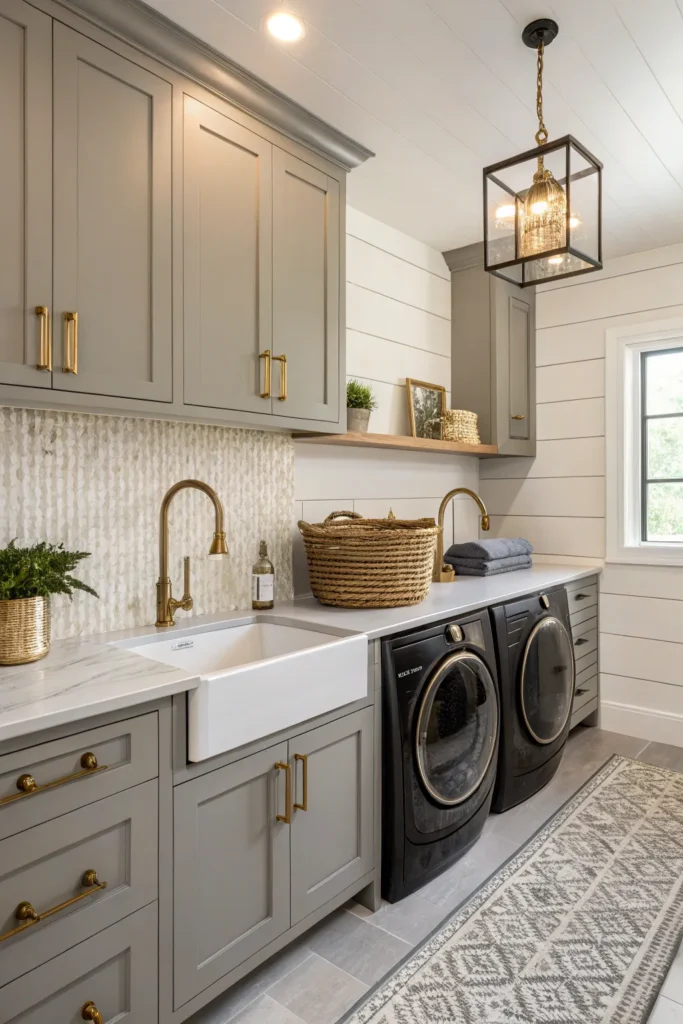 14 Modern Farmhouse Laundry Room Ideas for a Cozy Luxury Utility Space 12 SW11
