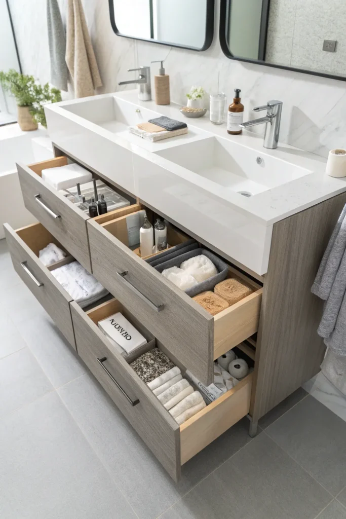 15 Bathroom Organization Ideas for a Clutter-Free Space 4 WN3