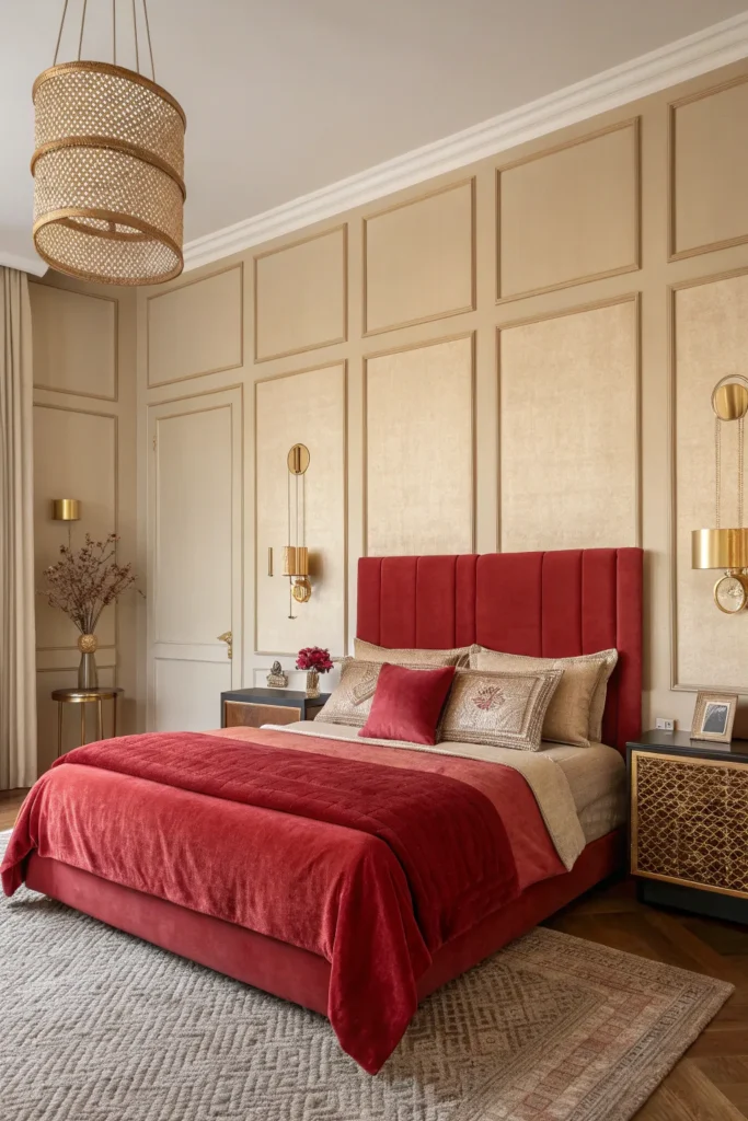 15 Red Bedroom Ideas for a Bold Statement 10 db 9