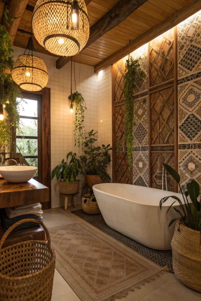 14 Boho Bathroom Ideas for Free-Spirited Style 13 en 12