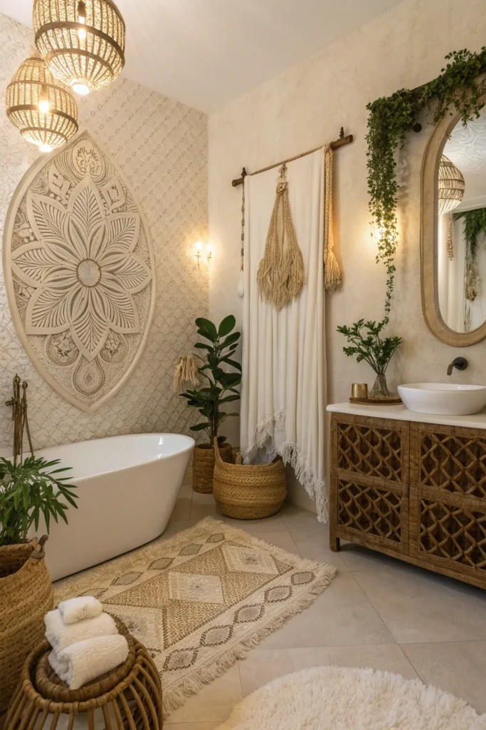 14 Boho Bathroom Ideas for Free-Spirited Style 14 en 13