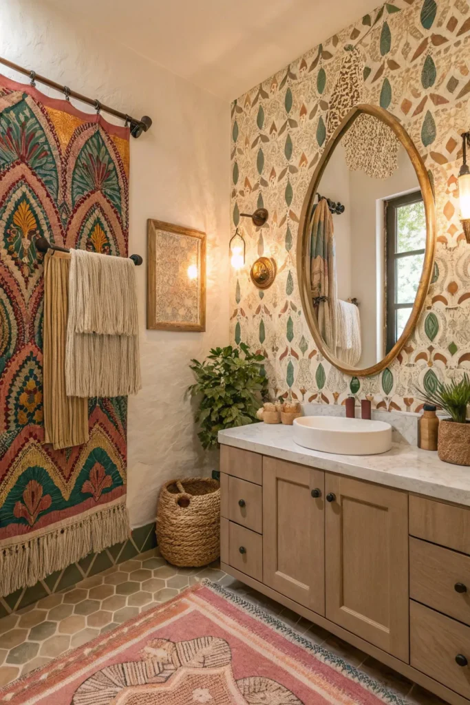 14 Boho Bathroom Ideas for Free-Spirited Style 15 en 14