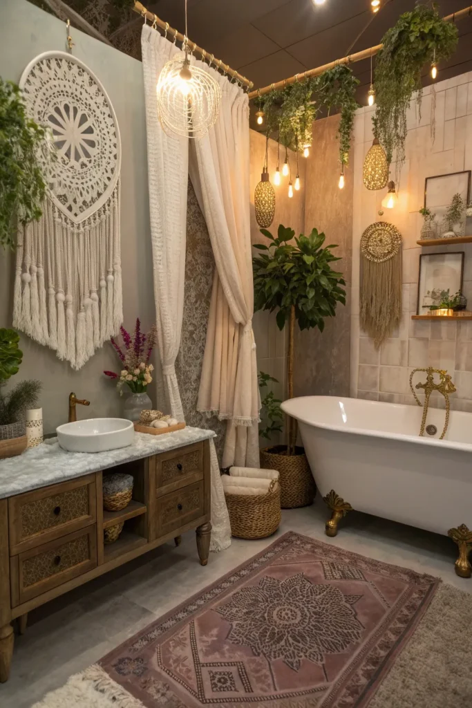 14 Boho Bathroom Ideas for Free-Spirited Style 4 en 3