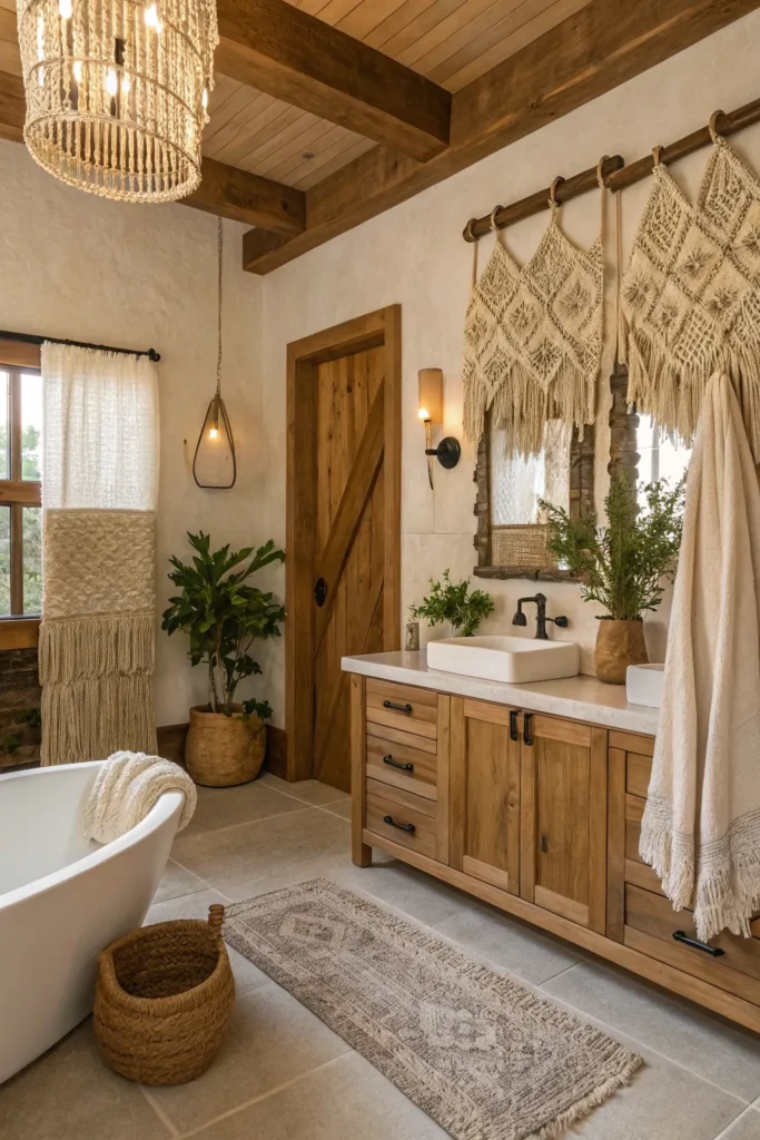 14 Boho Bathroom Ideas for Free-Spirited Style 7 en 6