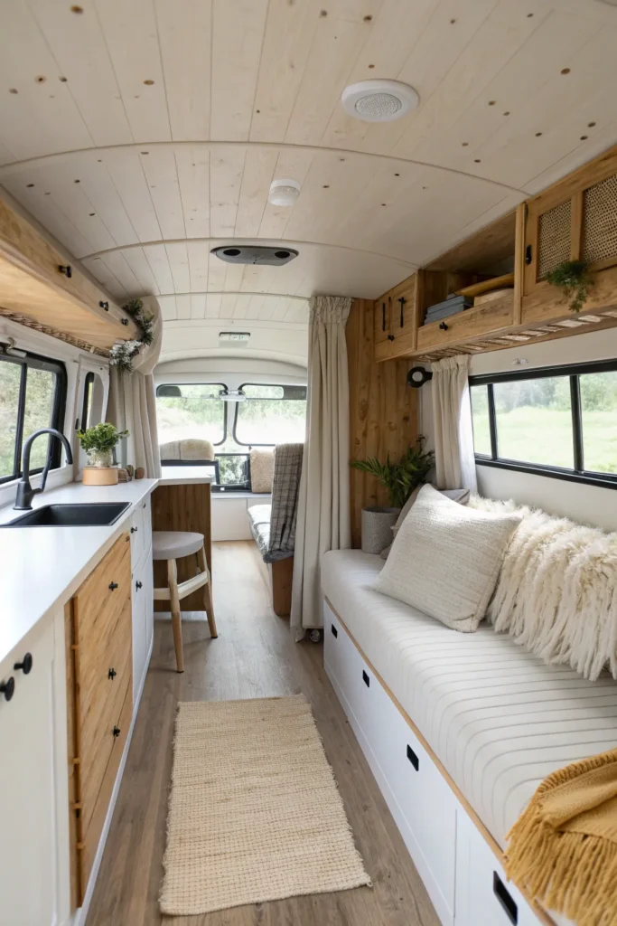 14 Stylish School Bus Conversions to Live the Nomadic Dream 4 gl 3