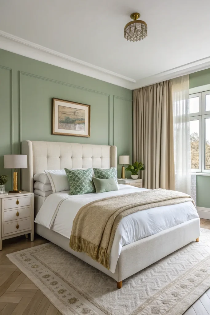 14 Sage Green Bedroom Ideas for a Calm Atmosphere 2 sf 1