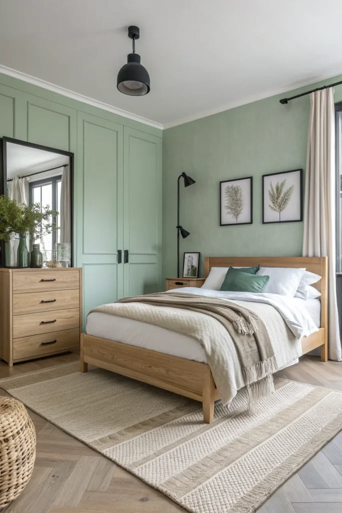 14 Sage Green Bedroom Ideas for a Calm Atmosphere 3 sf 2