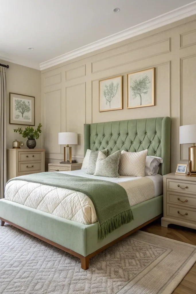 14 Sage Green Bedroom Ideas for a Calm Atmosphere 10 sf 9