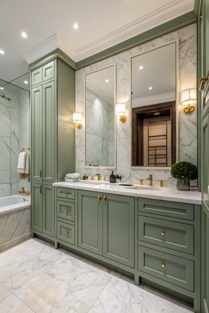 15 Sage Green Bathroom Ideas for a Relaxing Space 12 sw 11