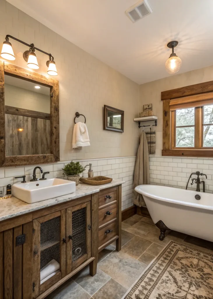 14 Farmhouse Bathroom Ideas for Rustic Charm 7 wf 6