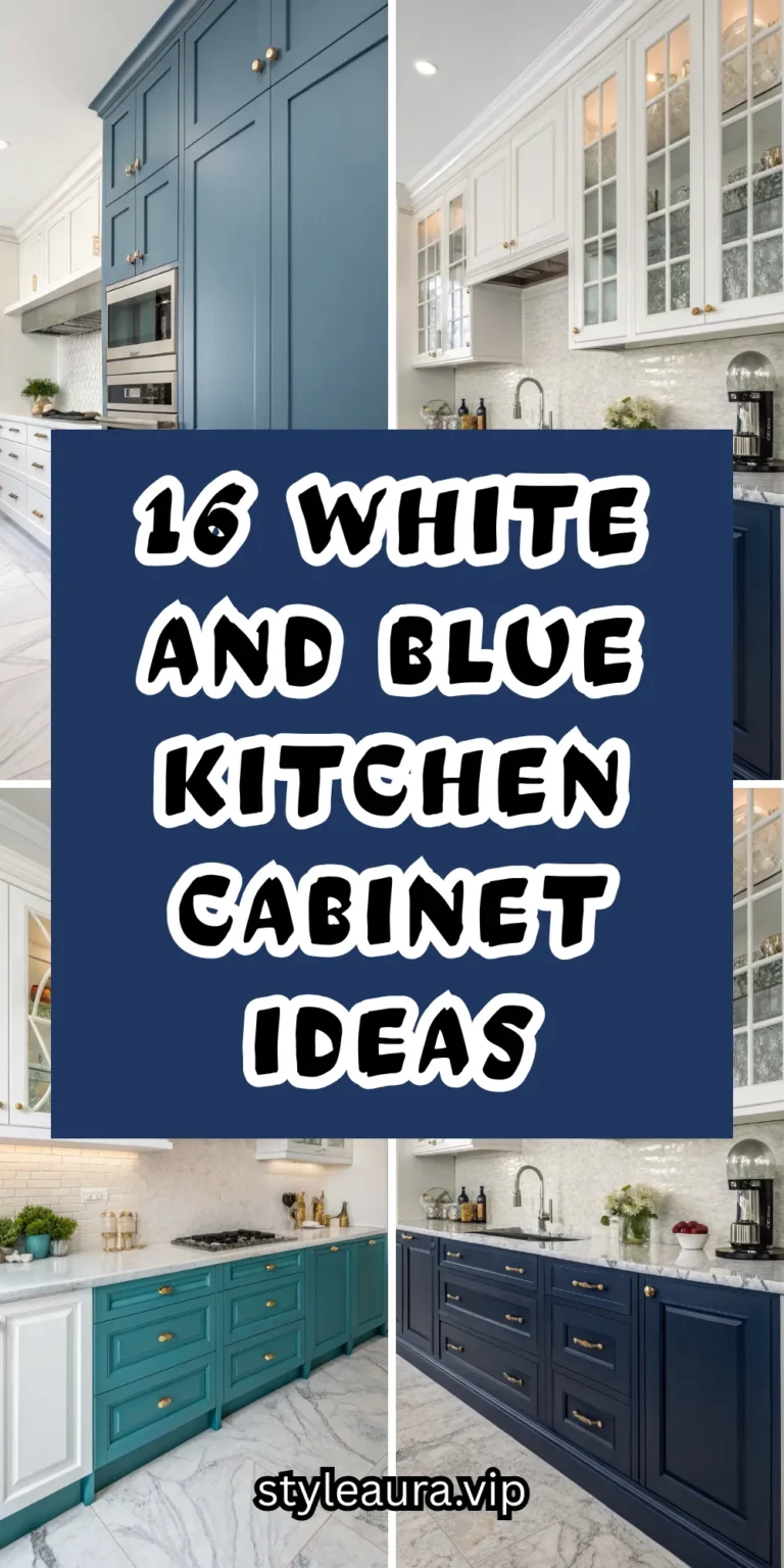 16 White and Blue Kitchen Cabinet Ideas for a Fresh Look