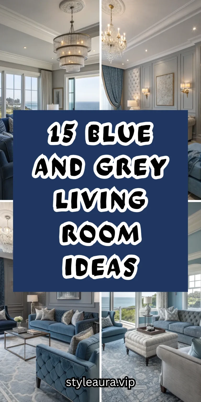 15 Blue and Grey Living Room Ideas for a Calm Palette