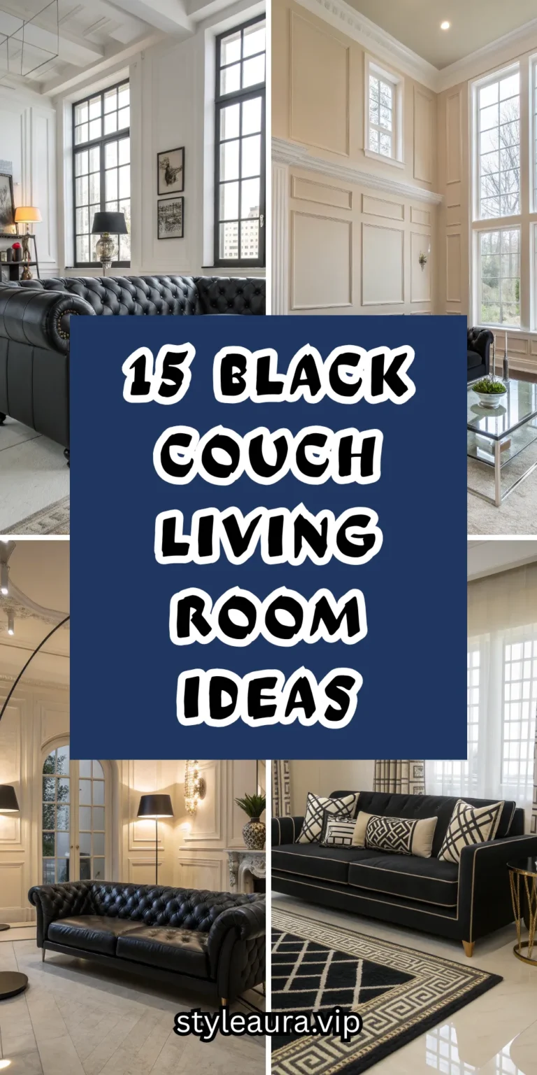 15 Black Couch Living Room Ideas for Modern Style 14 15 Black Couch Living Room Ideas for Modern Style