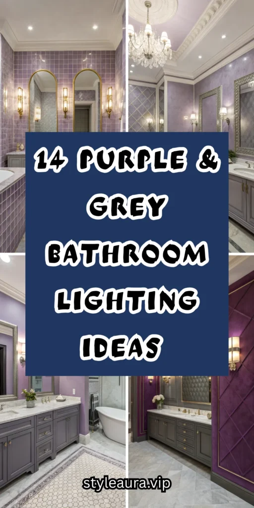 14 Purple & Grey Bathroom Lighting Ideas You’ll Adore 1 10 9