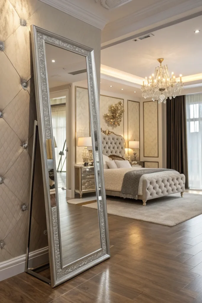 16 Bedroom Floor Mirror Ideas to Expand Your Space 2 mf 1
