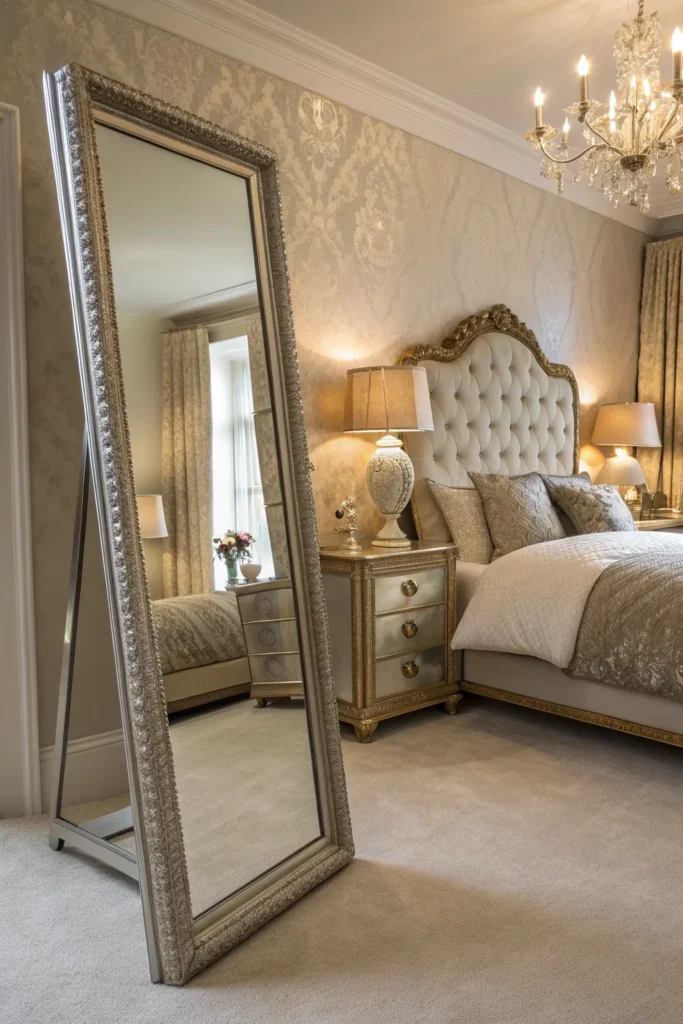 16 Bedroom Floor Mirror Ideas to Expand Your Space 11 mf 10