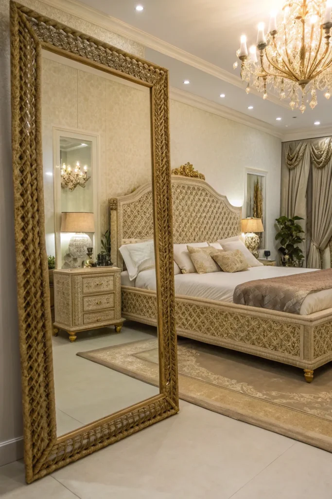 16 Bedroom Floor Mirror Ideas to Expand Your Space 17 mf16 1