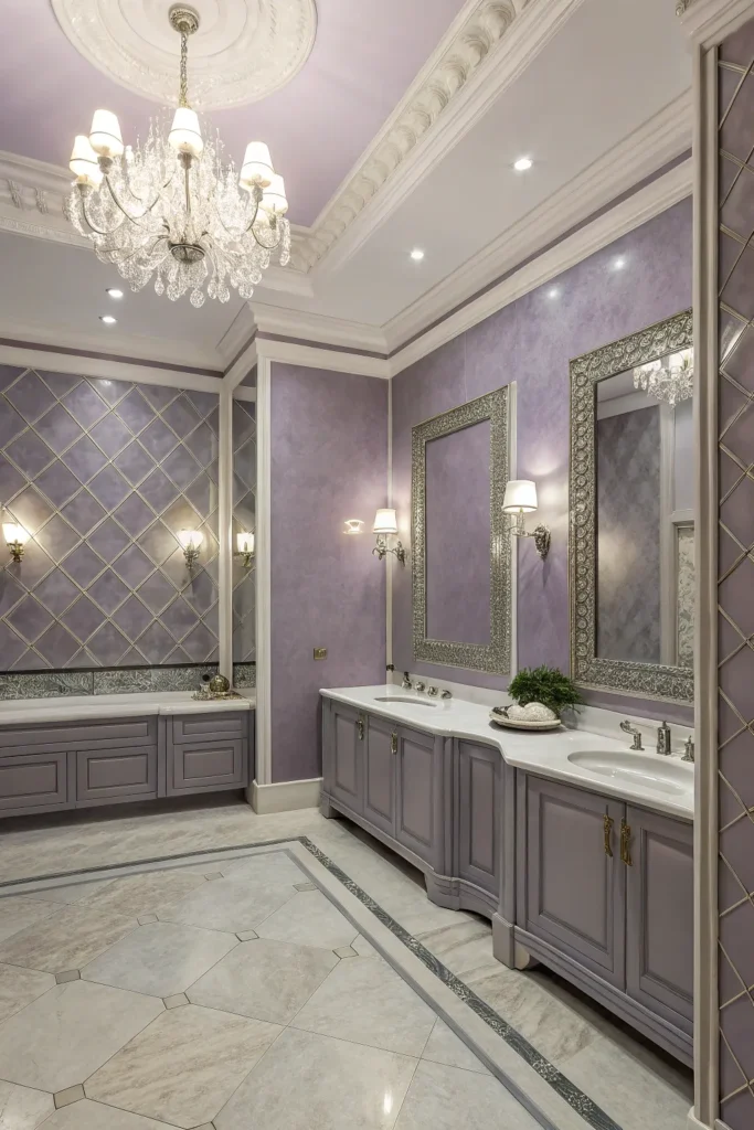 14 Purple & Grey Bathroom Lighting Ideas You’ll Adore 2 pg 1