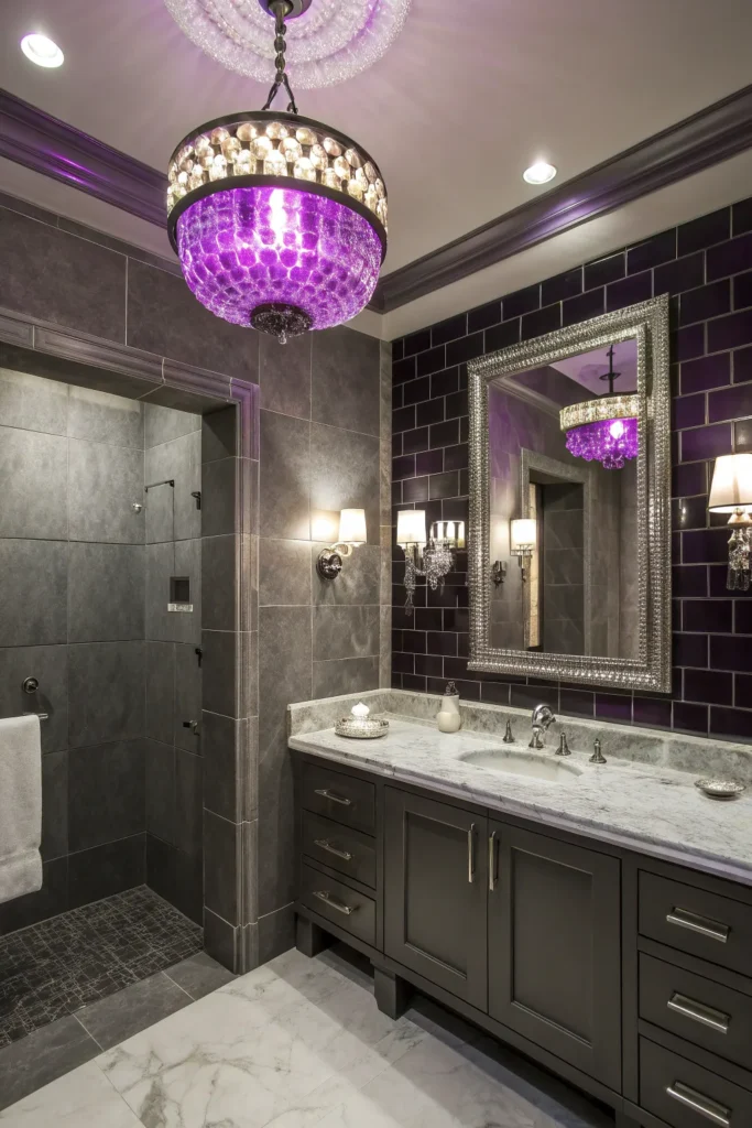 14 Purple & Grey Bathroom Lighting Ideas You’ll Adore 3 pg 2