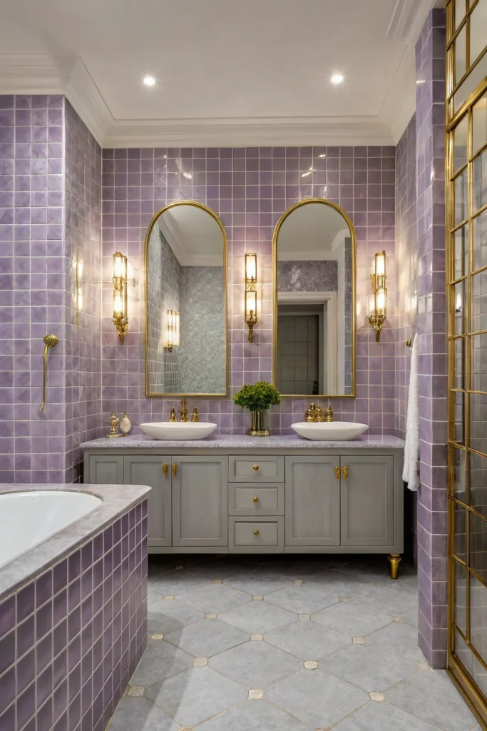 14 Purple & Grey Bathroom Lighting Ideas You’ll Adore 5 pg 4