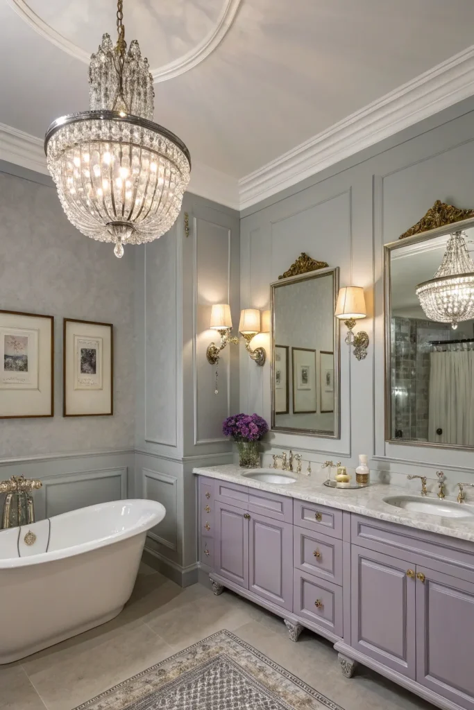 14 Purple & Grey Bathroom Lighting Ideas You’ll Adore 10 pg 9
