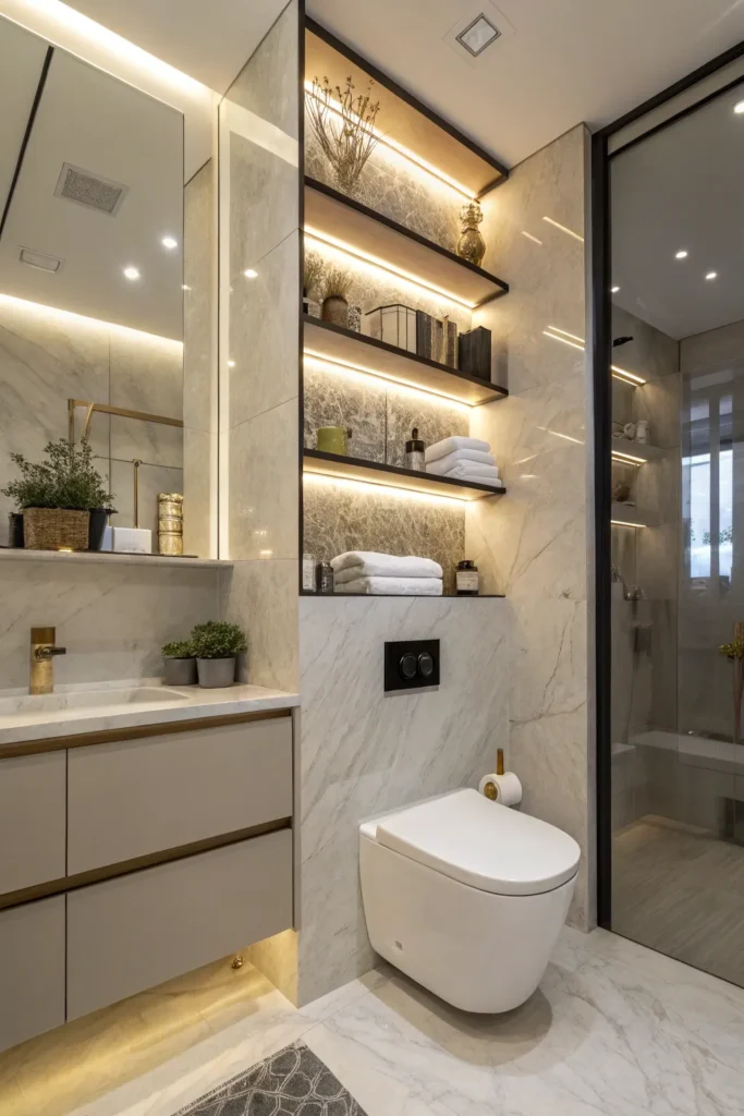 14 Floating Shelves Above Toilet Ideas for Extra Storage 13 ws 12