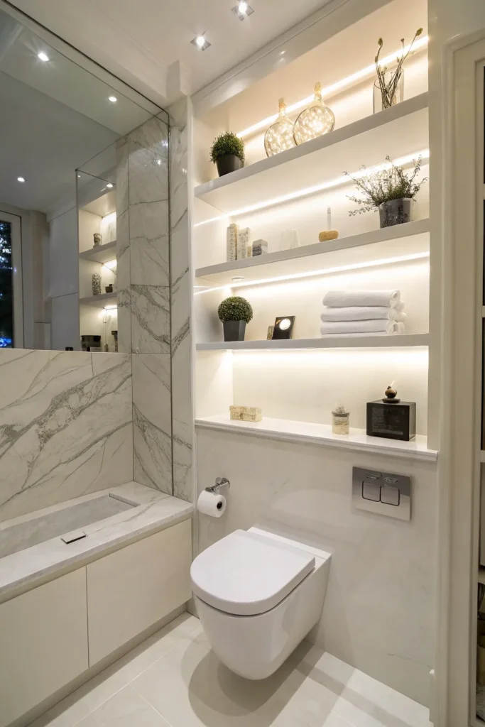 14 Floating Shelves Above Toilet Ideas for Extra Storage 3 ws 2