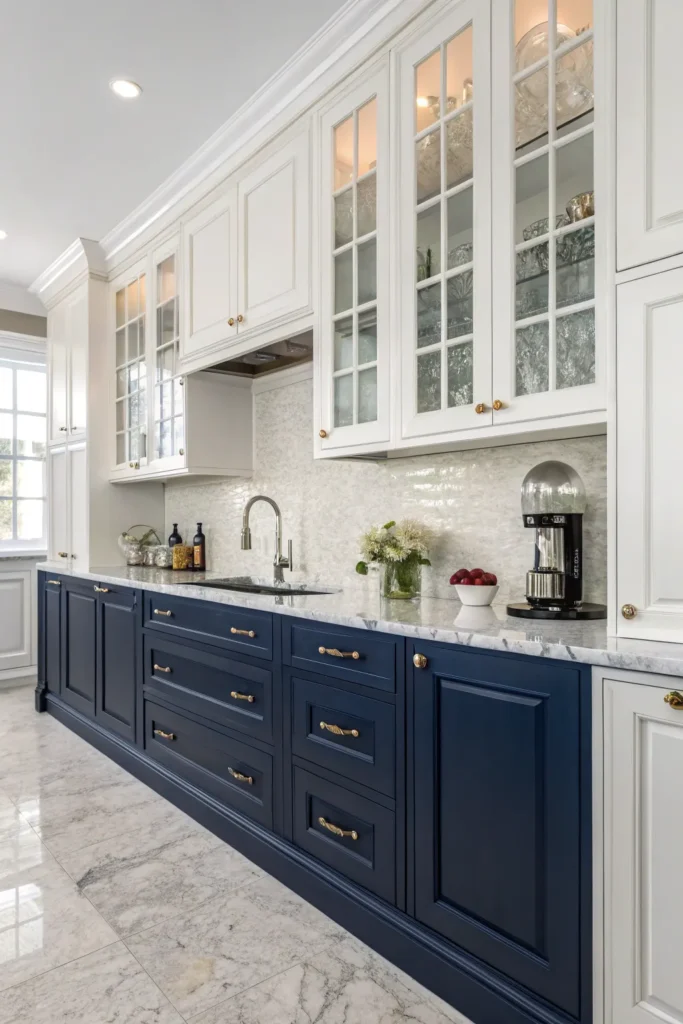 16 White and Blue Kitchen Cabinet Ideas for a Fresh Look 2 wu 1