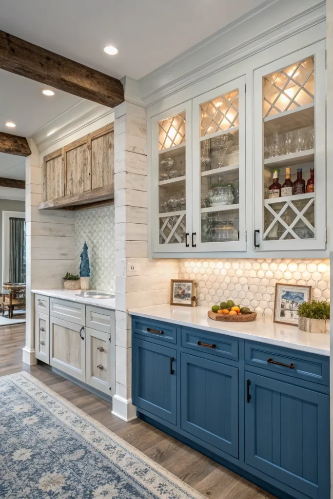 16 White and Blue Kitchen Cabinet Ideas for a Fresh Look 11 wu 10