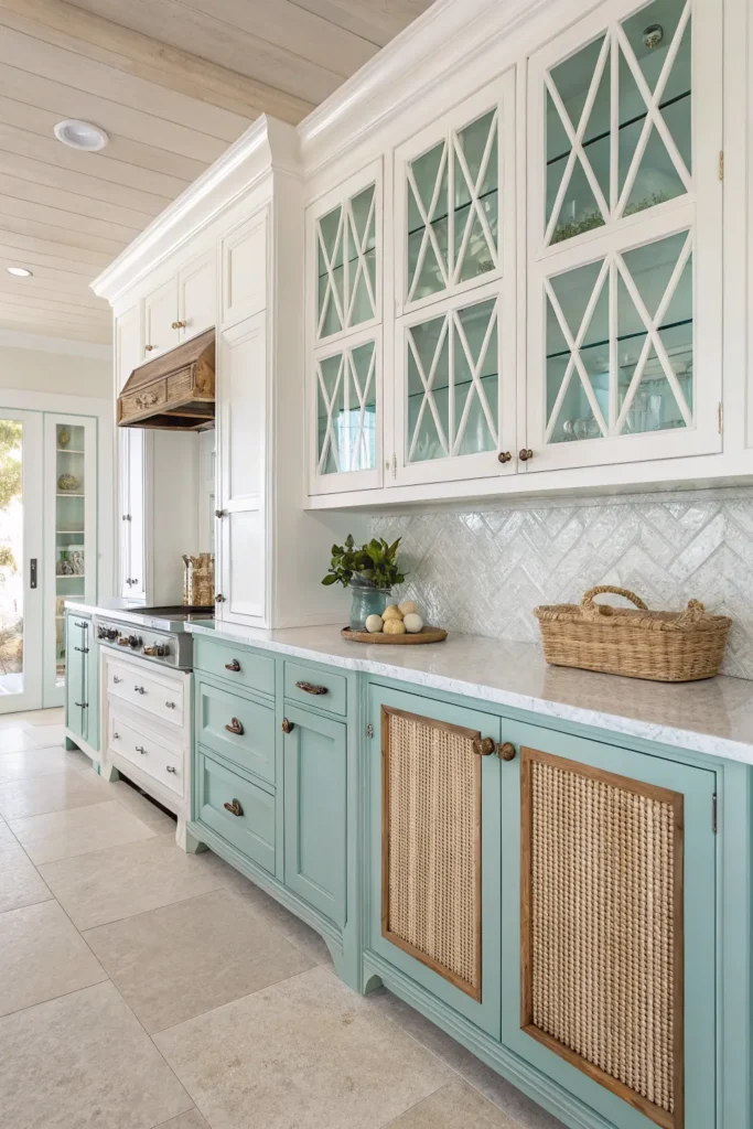 16 White and Blue Kitchen Cabinet Ideas for a Fresh Look 16 wu 15